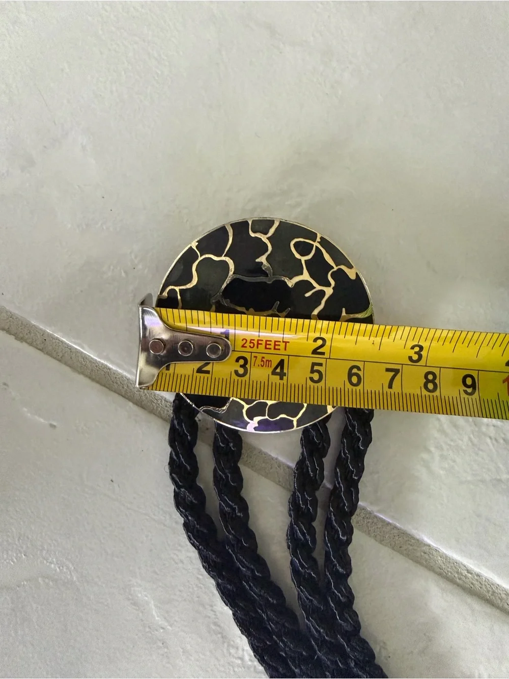 Vintage Black and Gold Rope Belt